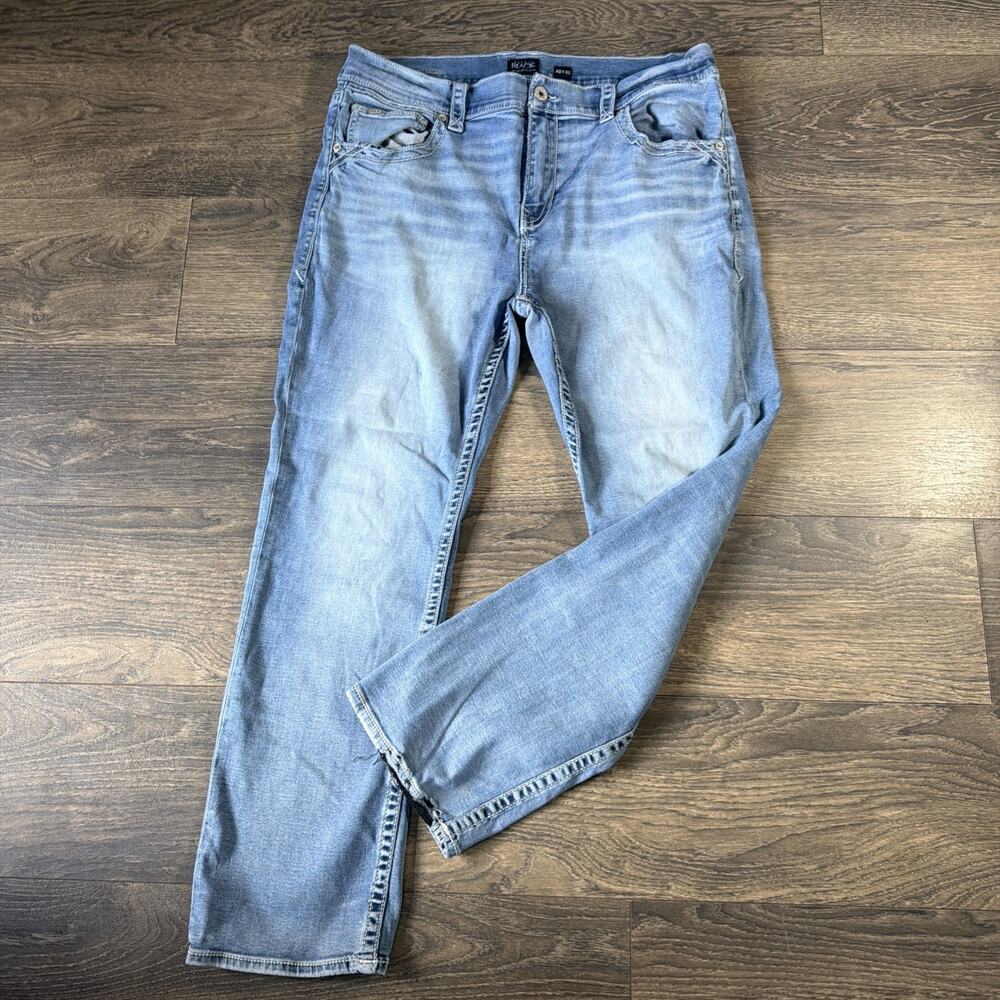 Y2K Buckle Black Fit No 11 Straight Sz 42x32 Baggy Stretch Jeans Buckle Denim